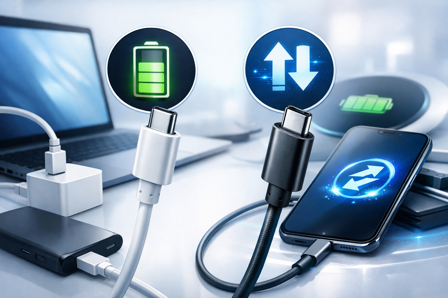 Kabel USB-C do przesyłu danych – jak odróżnić go od zwykłego kabla do ładowania?