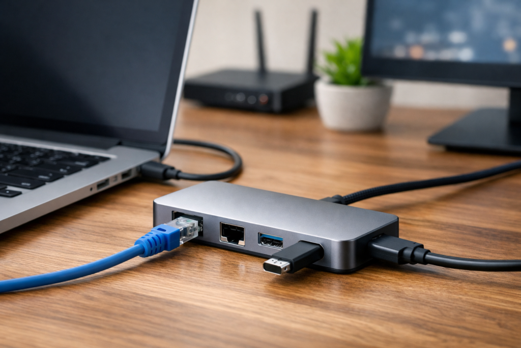 Hub USB-C Ethernet — kiedy internet po kablu jest lepszy niż Wi-Fi?