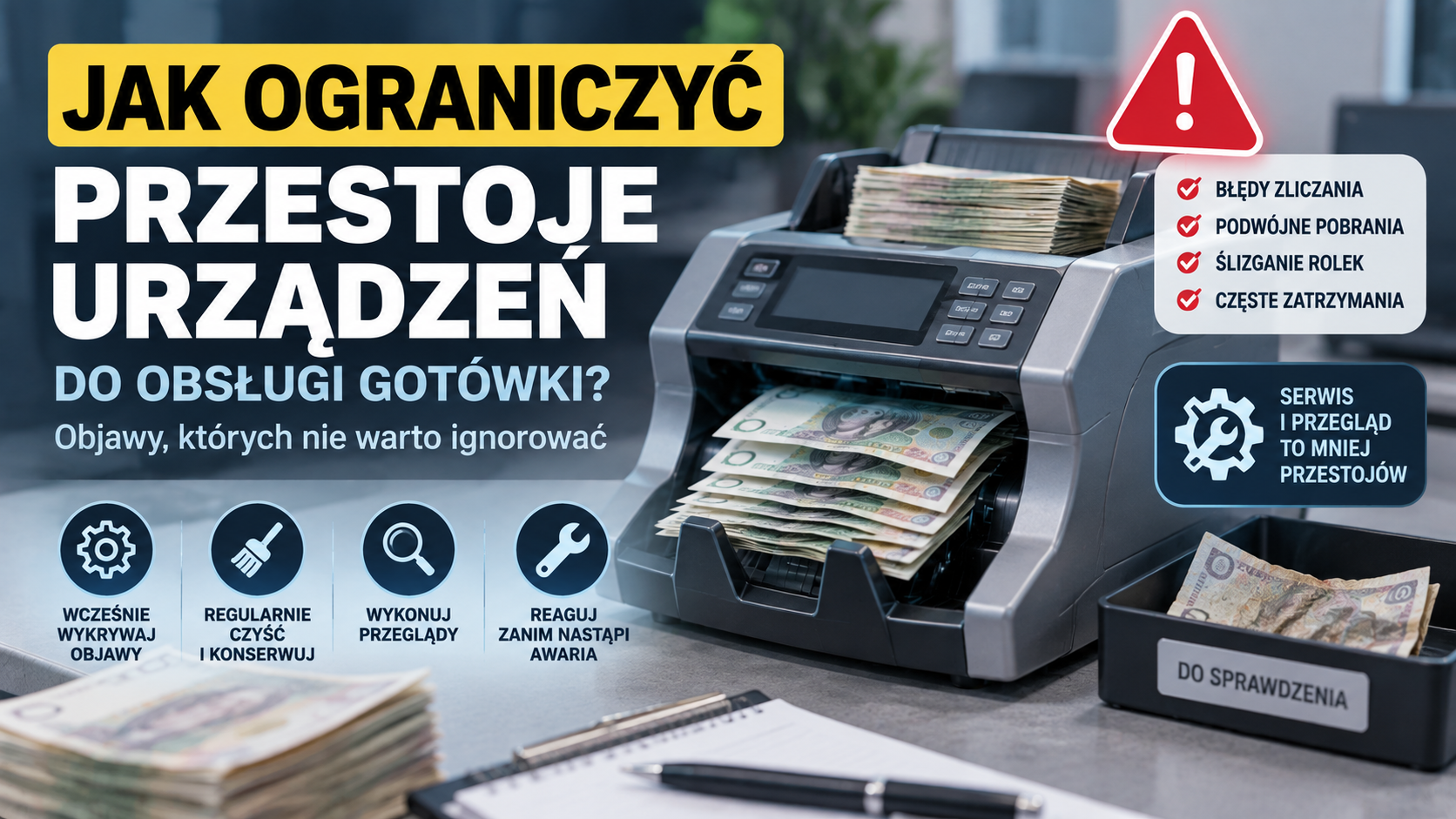 Jak ograniczyć przestoje urządzeń do obsługi gotówki? Objawy, których nie warto ignorować?